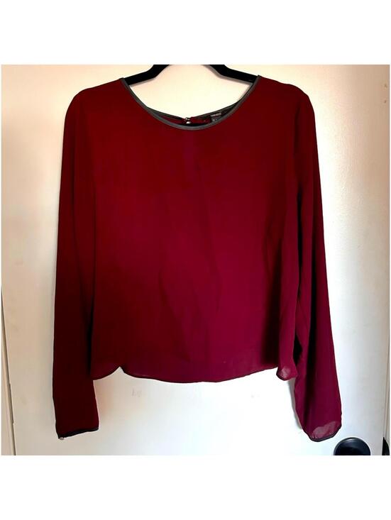 Forever 21 Tops - Forever 21 Sheer Maroon Blouse